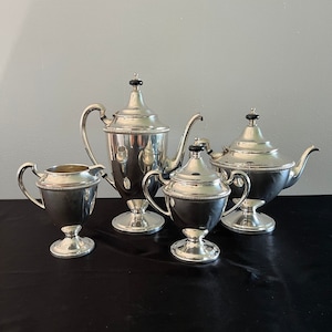 4pc Silver Plated Tea And Coffee Set by Friedman Silver Co. Inc.,