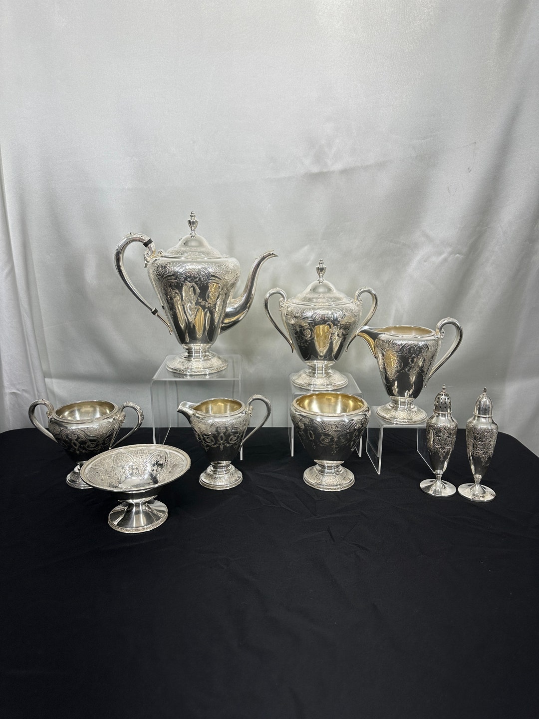 9pc Silver Plated Tea Set, Wilcox's Paisley Pattern - Etsy