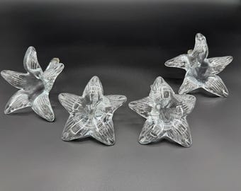 Set of 4 Blown Glass Floral Bud Vases