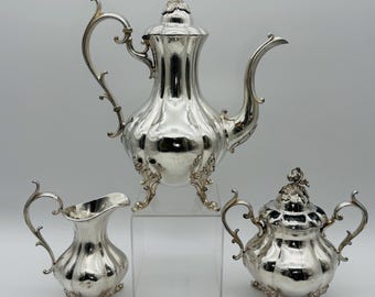 3pc Coffee Set, Winthrop pattern by Reed and Barton.