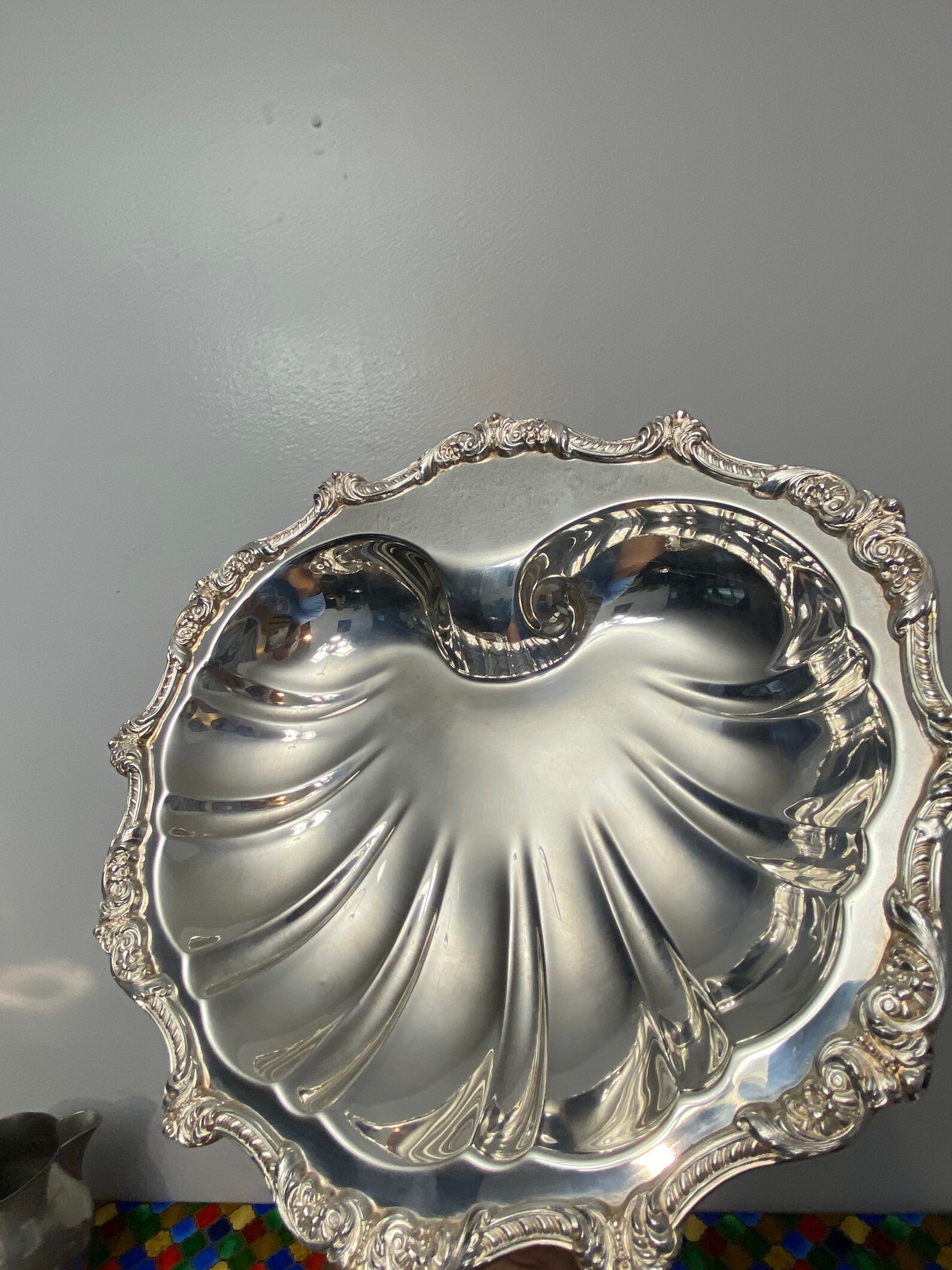 EPCA Silver Plate Old English by Poole 5926 Scalloped Footed Etsy