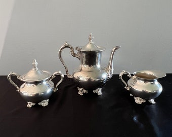 3pc Silver Plated Tea Set, Old English by Poole, 5000 - Etsy