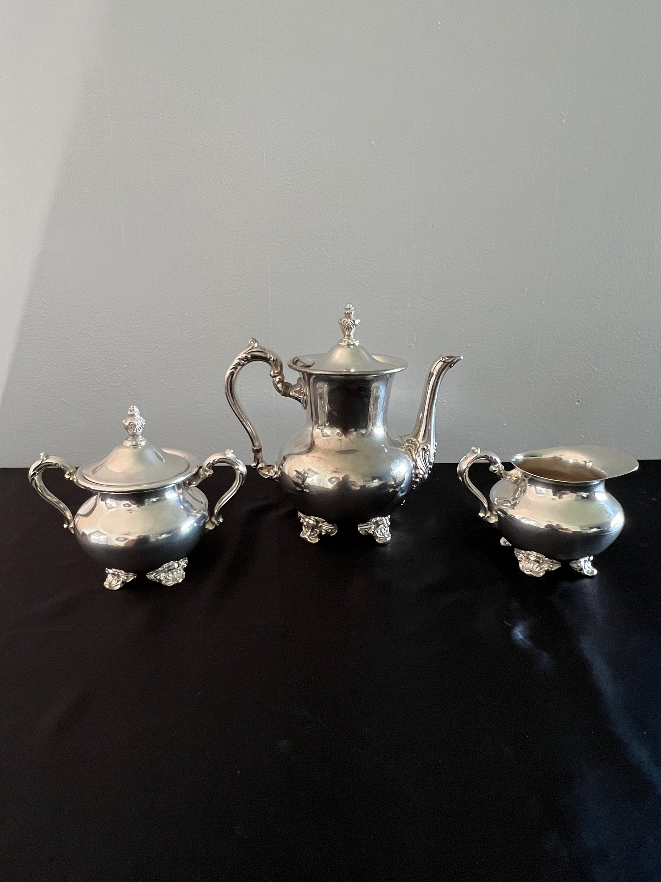 (値下げ)Silver Plated Tea & Coffee Set COFFEE AND TEA SET Silver Plated, 5 piece | eBay