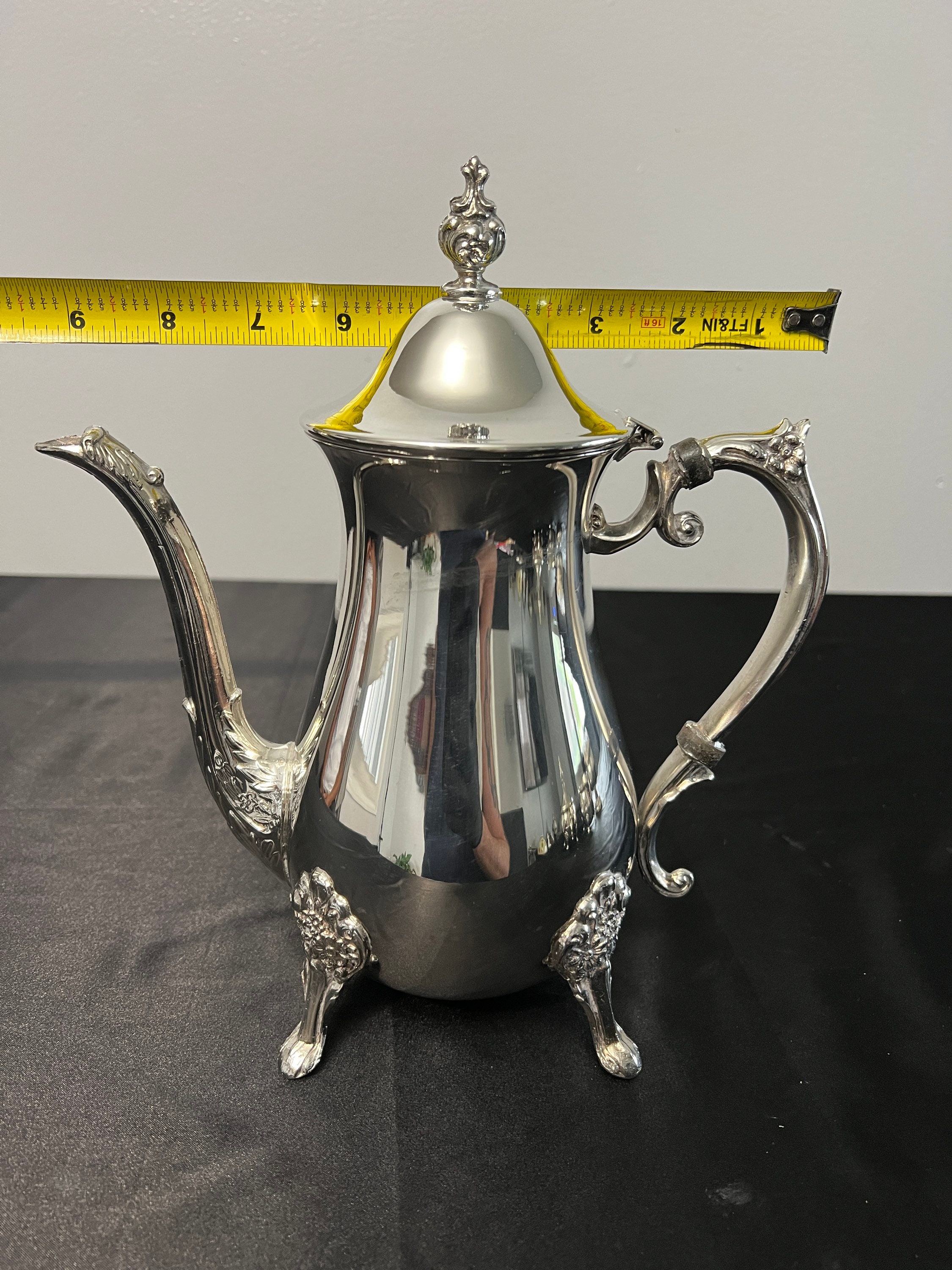 3pc Silver Plated Tea Set by Leonard Silver, Also Includes a Silverplated  Incense Burner From England. 