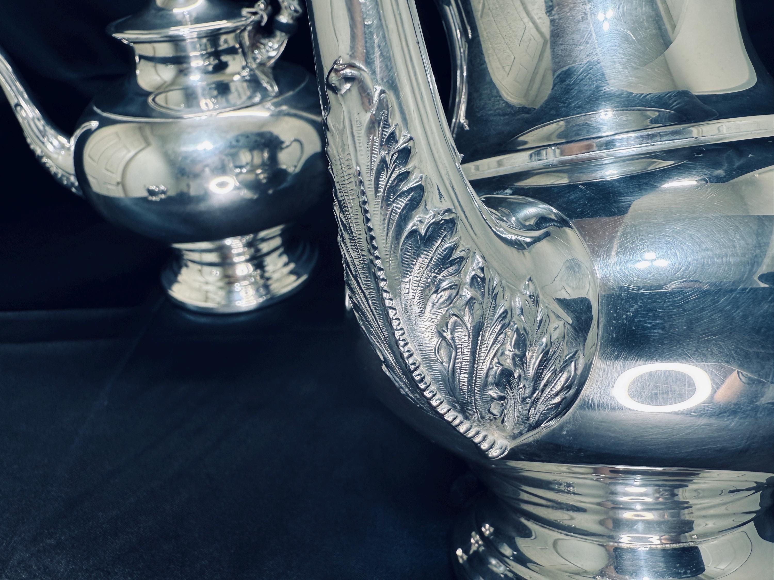 Vintage Silverplate Coffee & Tea Set: Sheridan Silver Co
