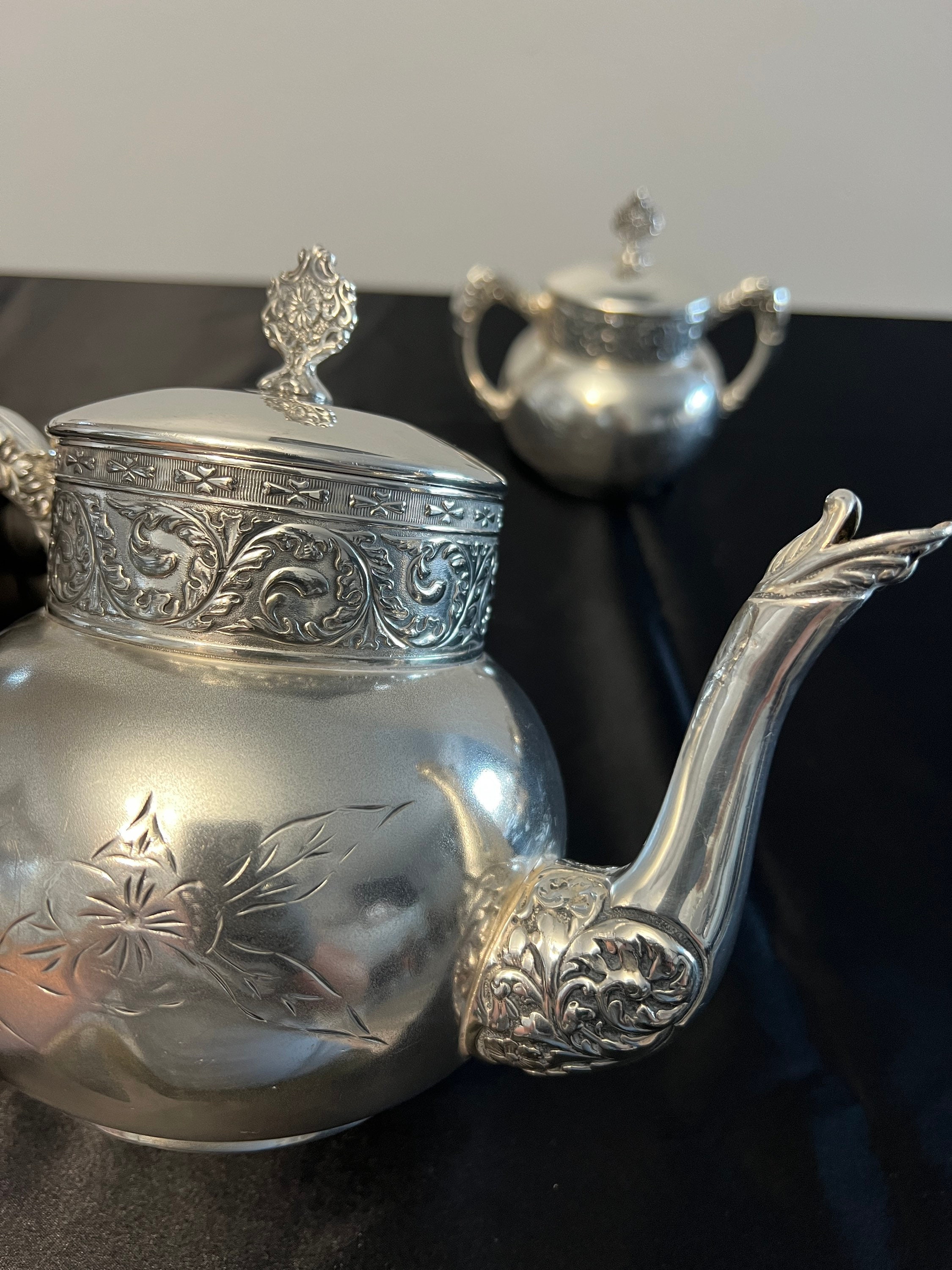 Drink & Barware Kitchen & Dining 4pc Silver Plated Tea Set made by