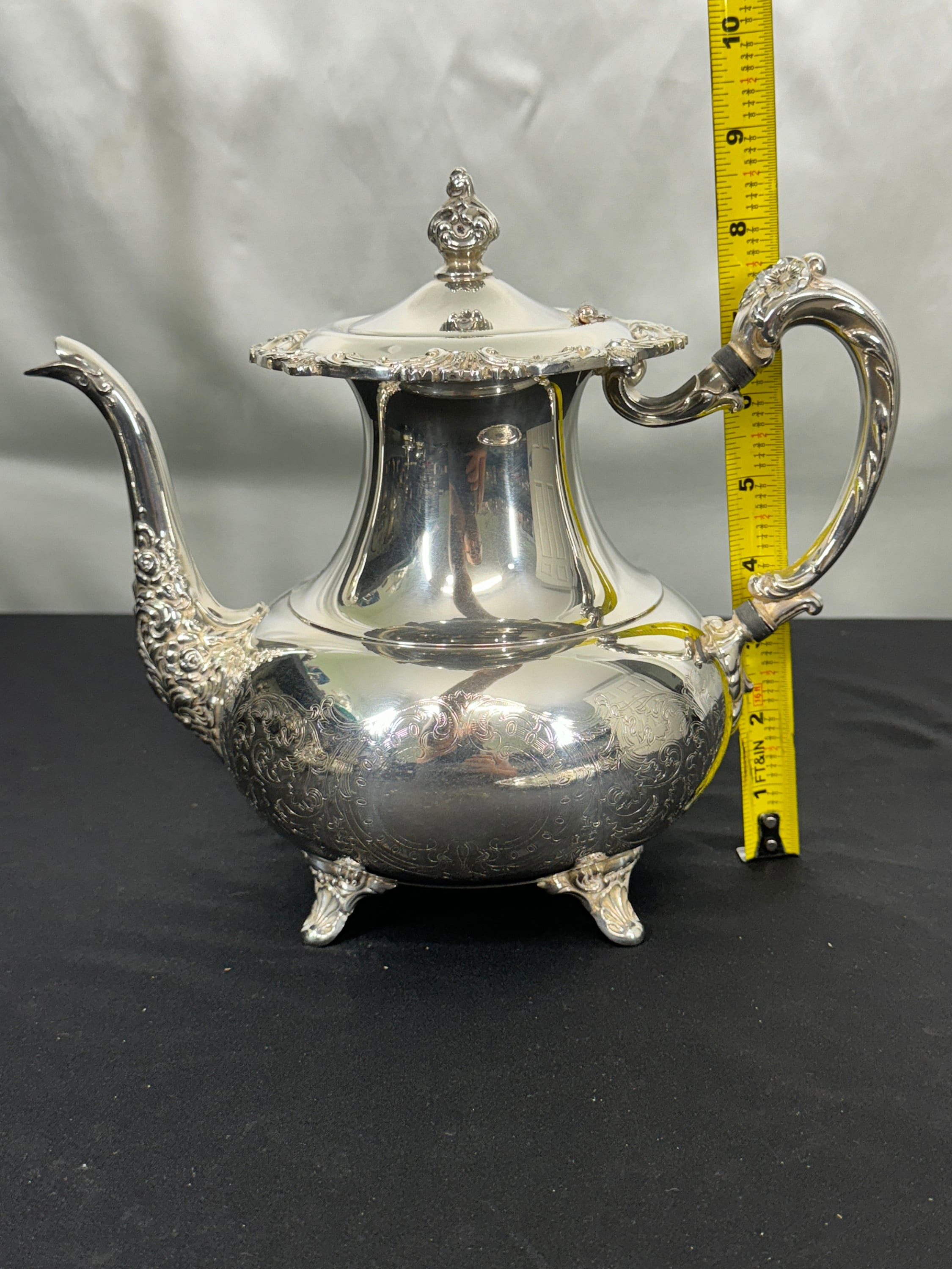 Vintage Oneida Silver Plated Tea Set - Ascot Pattern - Etsy Norway