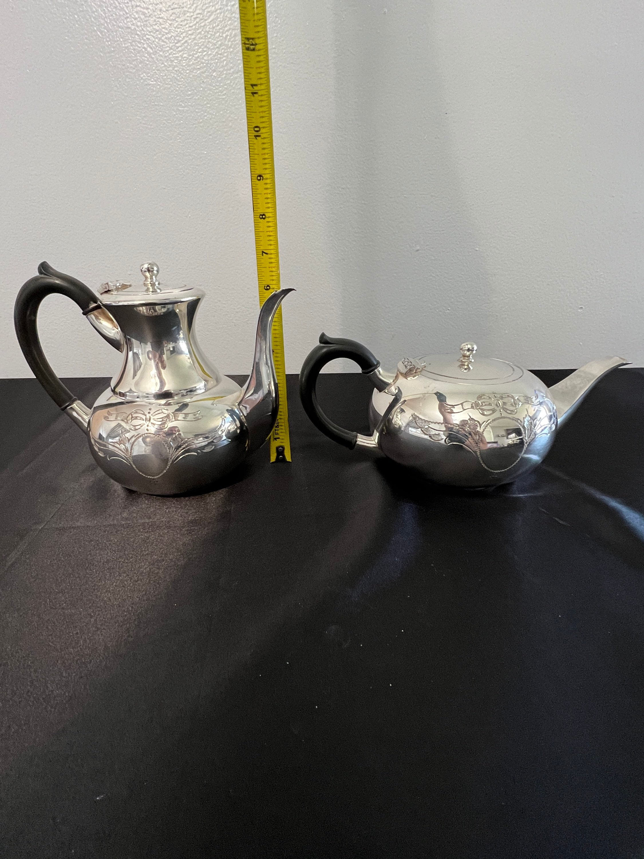 【Cooper Brothers】 ファルコンとマスカロン ティーセット 4点 4pc Silver Plated Tea Set by Cooper Brothers, Sheraton is
