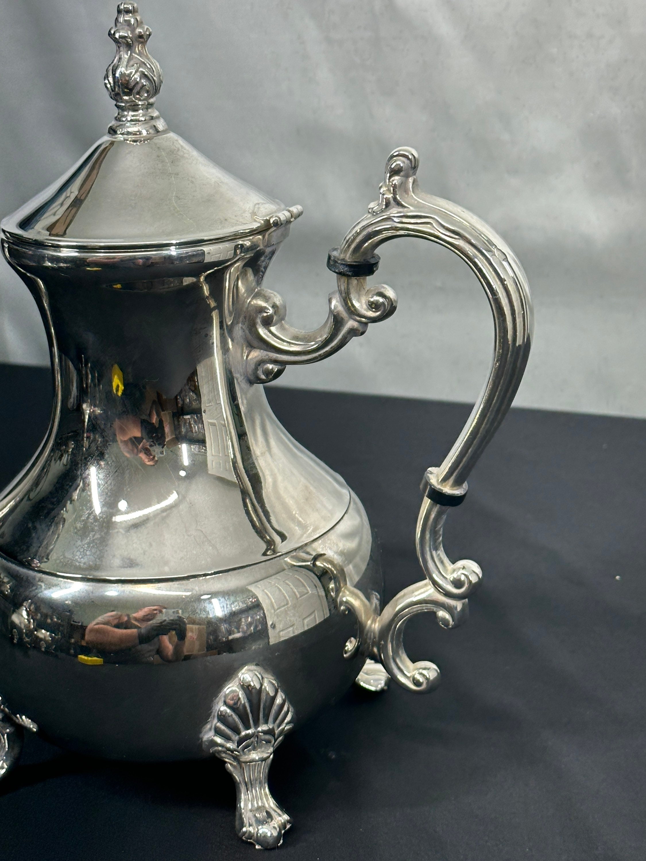 Viking Plate E.P. Copper Silver Set of 5 Tea service Made in