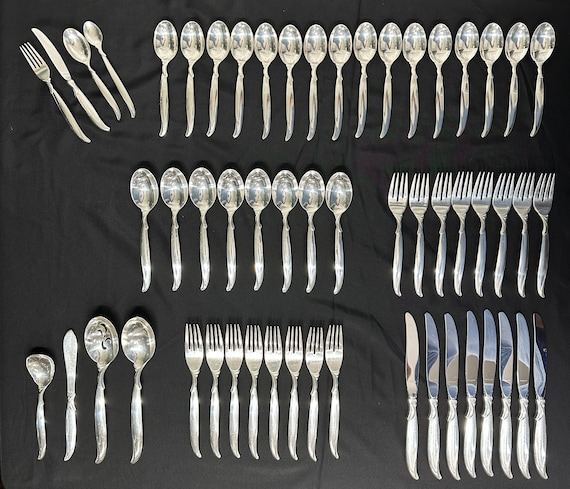 56pc Silver Plated Flatware Set 1847 Rogers Bros Pattern 56pc Silver Plated Flatware Set 1847 Rogers Bros Pattern