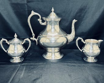Vintage Silverplate Tea Set made by Lehman Brothers out of New York.
