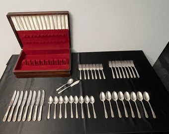 42pc Flatware, Simoen L and George H Rogers, Jasmine pattern