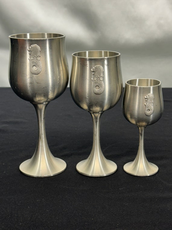 Pewter cheap water goblets