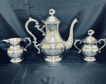 3pc Silverplate Tea Set by S.M.P. CO., from Mansfield Mass