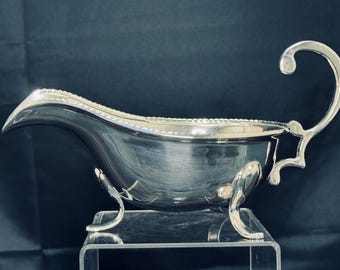 Antique Silverplate Gravy Boat, unknown manufacturer, possibly English