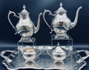 Vintage 5pc Tea and Coffee Service by FB Rogers.