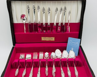 Oneida Evening Star Silverplated Flatware Set, Community Plate, 52 Pieces