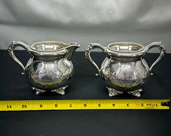 4pc Silver Plated Tea Set by Barbour, 2415 and 2413 Patterns