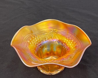 Lovely iridescent carnival glass hat imperial glass company novelty