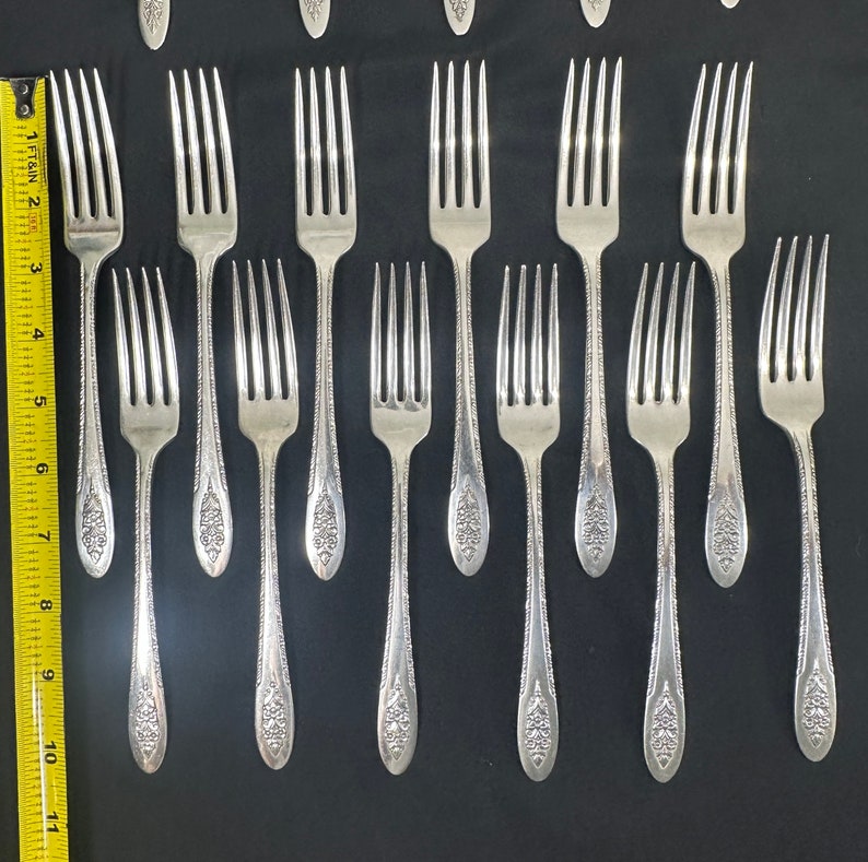 68pc Silver Plated Flatware Set Lady Stuart Pattern. It's Etsy