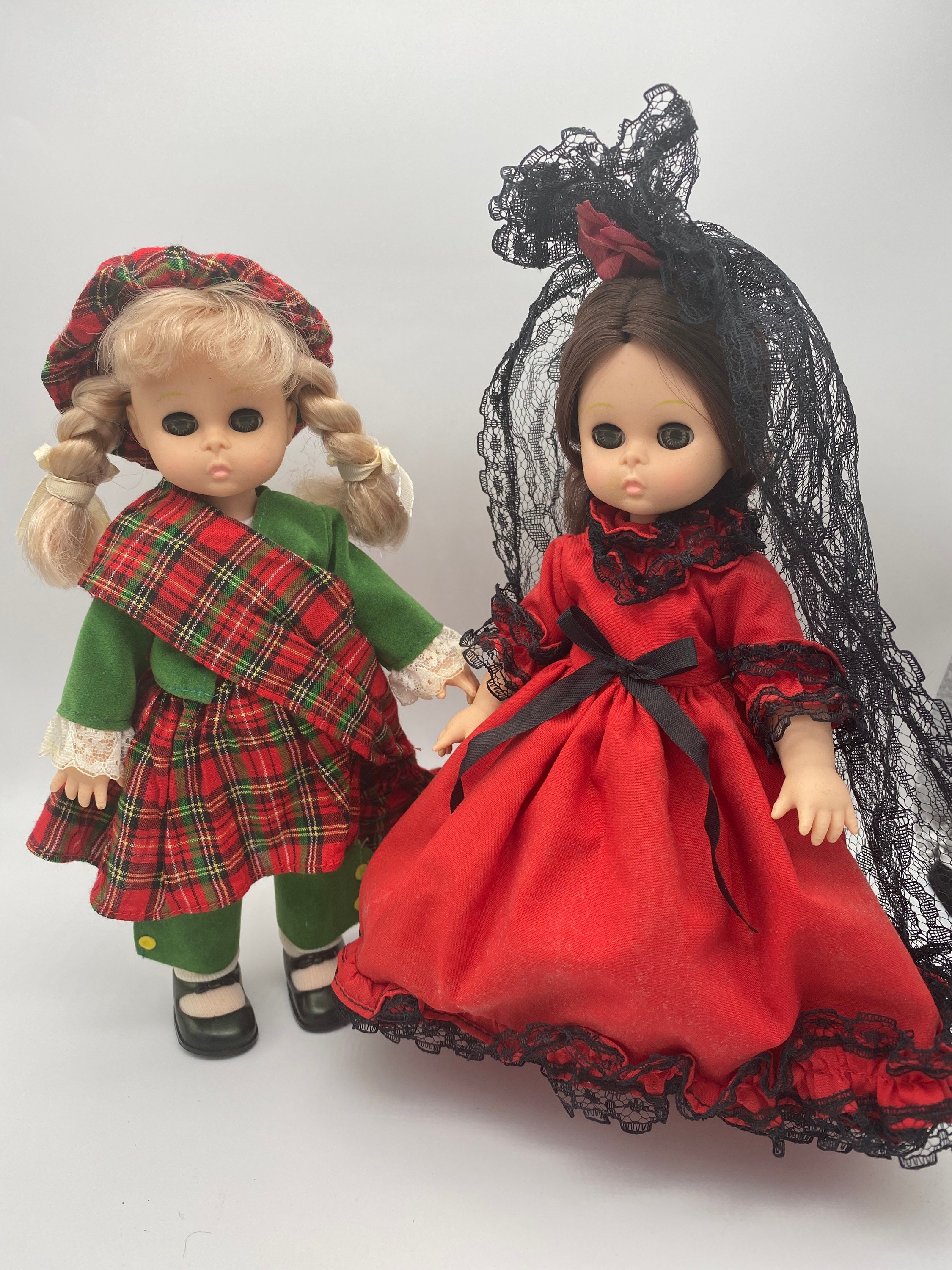 Pair Of Vintage Dolls of Foreign Countries by Playmates Rooted Etsy