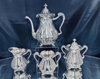 4pc Silver Plate Tea Set by Forbes Silver, the 227 pattern