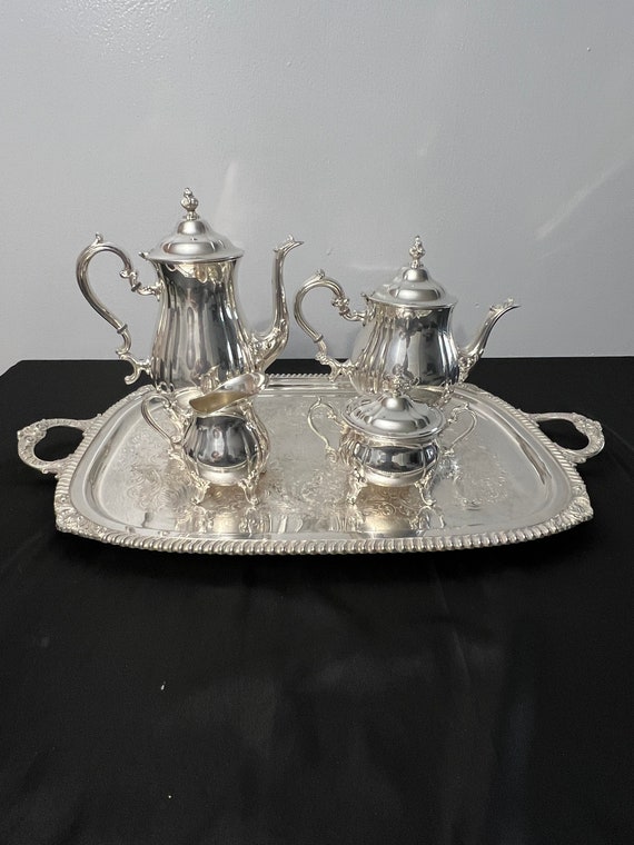 4pc Silver Plated Tea Set From Gorhams Heritage Pattern is Etsy