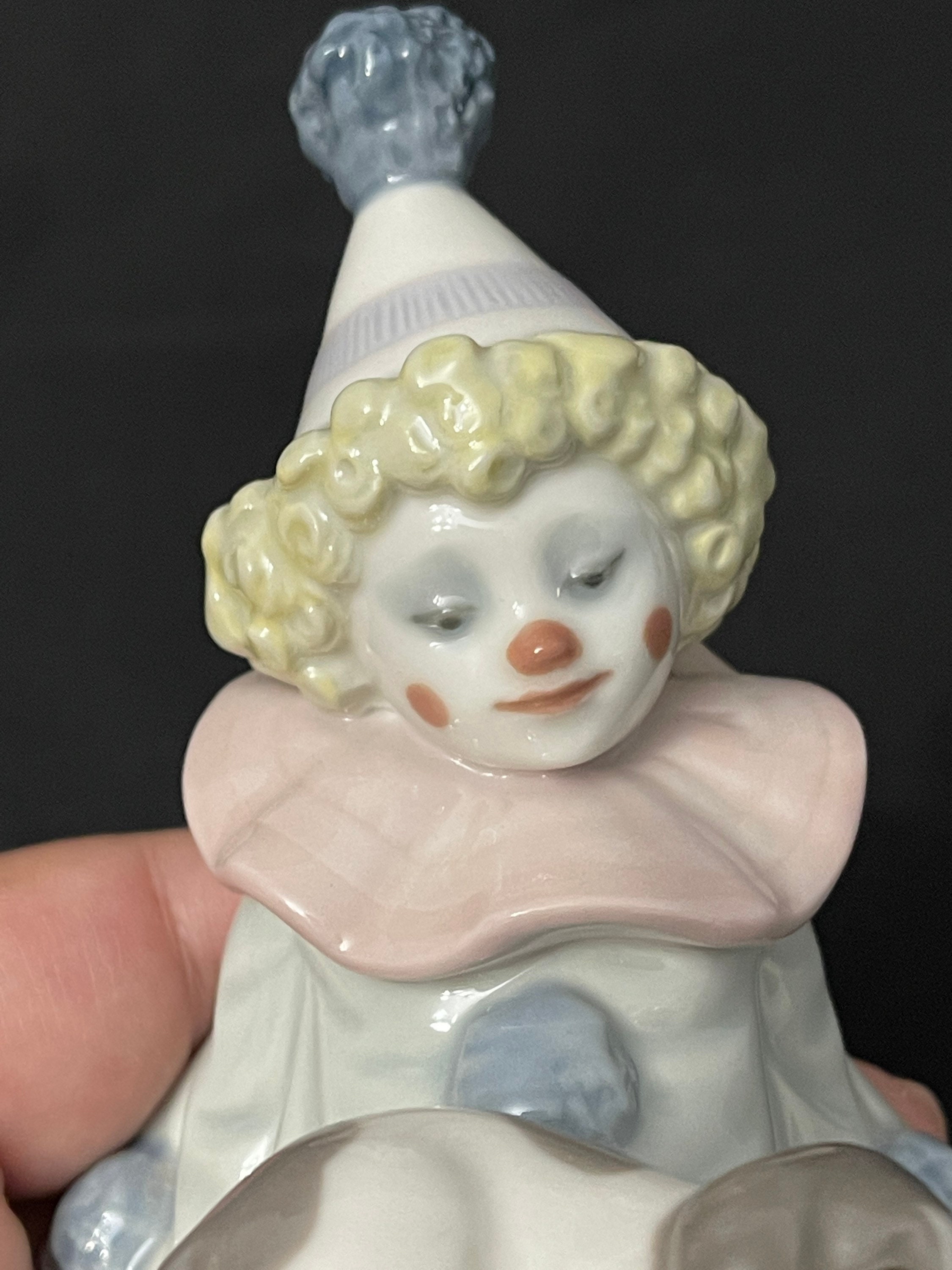 lladro pierrot with puppy