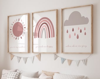 X20 Rainbow Wall Decal, Nursery Wall Decal, Watercolour Rainbow