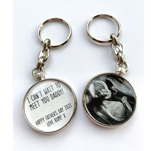 Fathers Day Keyring, Father Day Gift, Gift From Bump, Custom Made, New Dad Keyring, Gift For Dad, Double Sided, Personalised Keying