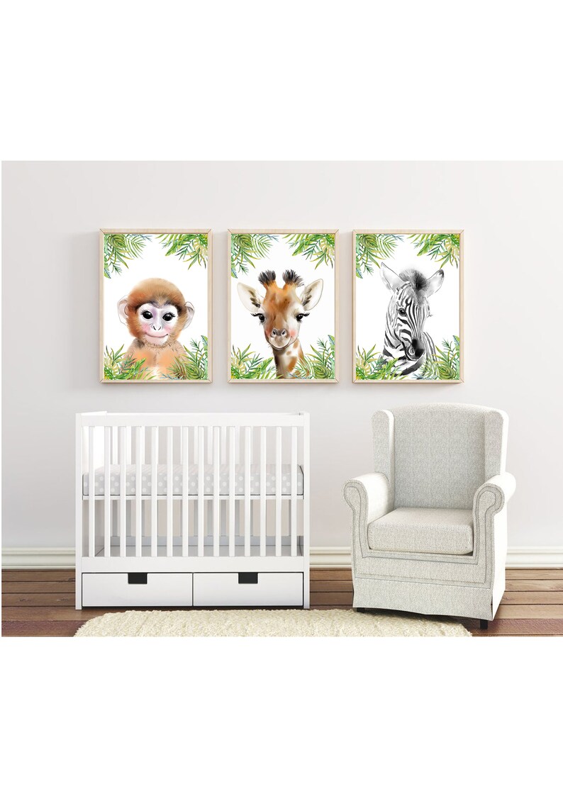 Nursery Baby Animal Prints Nursery Print Safari Animal Wall Etsy