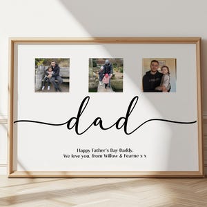 Personalized Father's Day Photo Print, Custom Dad Gift image 2