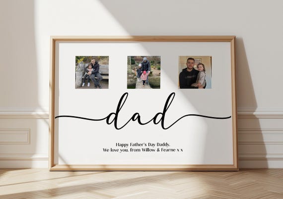 Father Day Print, Personalised Fathers Day Gift, Fathers Day Grandad Gift, Fathers Day Present, Dad Print, Photo Print Daddy Photo Print