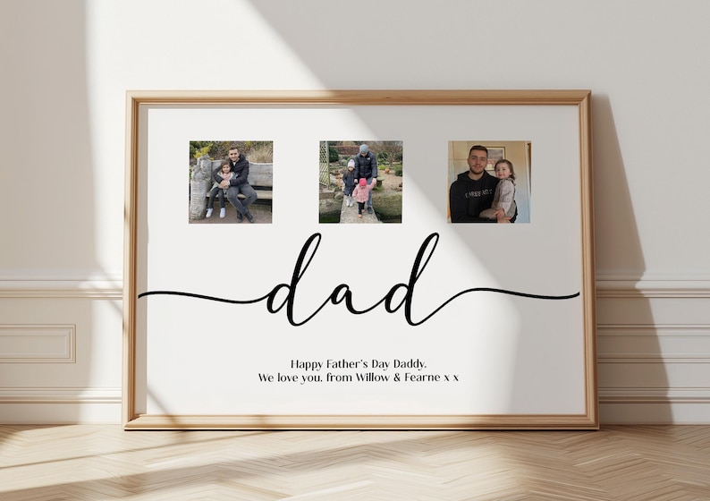 Personalized Father's Day Photo Print, Custom Dad Gift image 2
