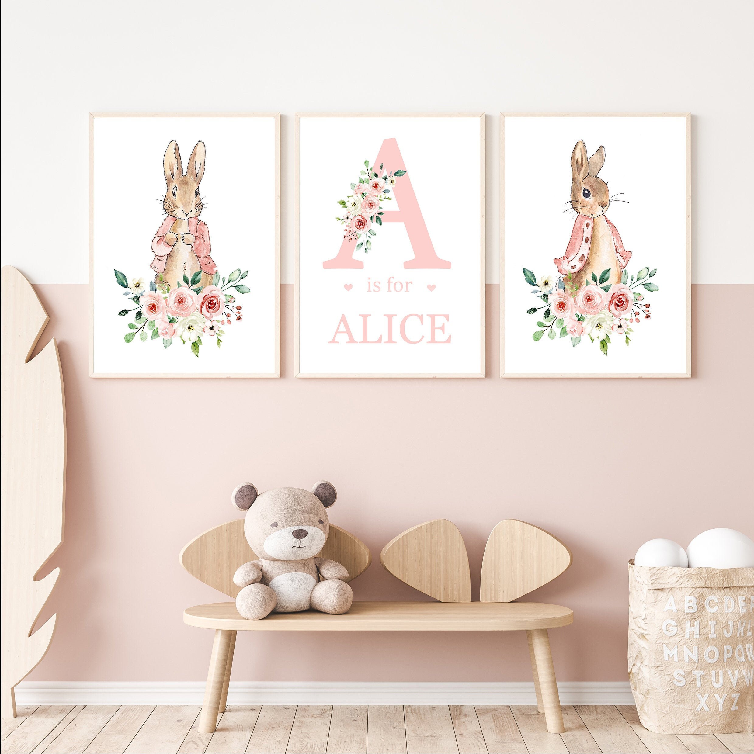 Peter Rabbit Nursery Prints Baby Girl Nursery Decor Nursery Etsy UK