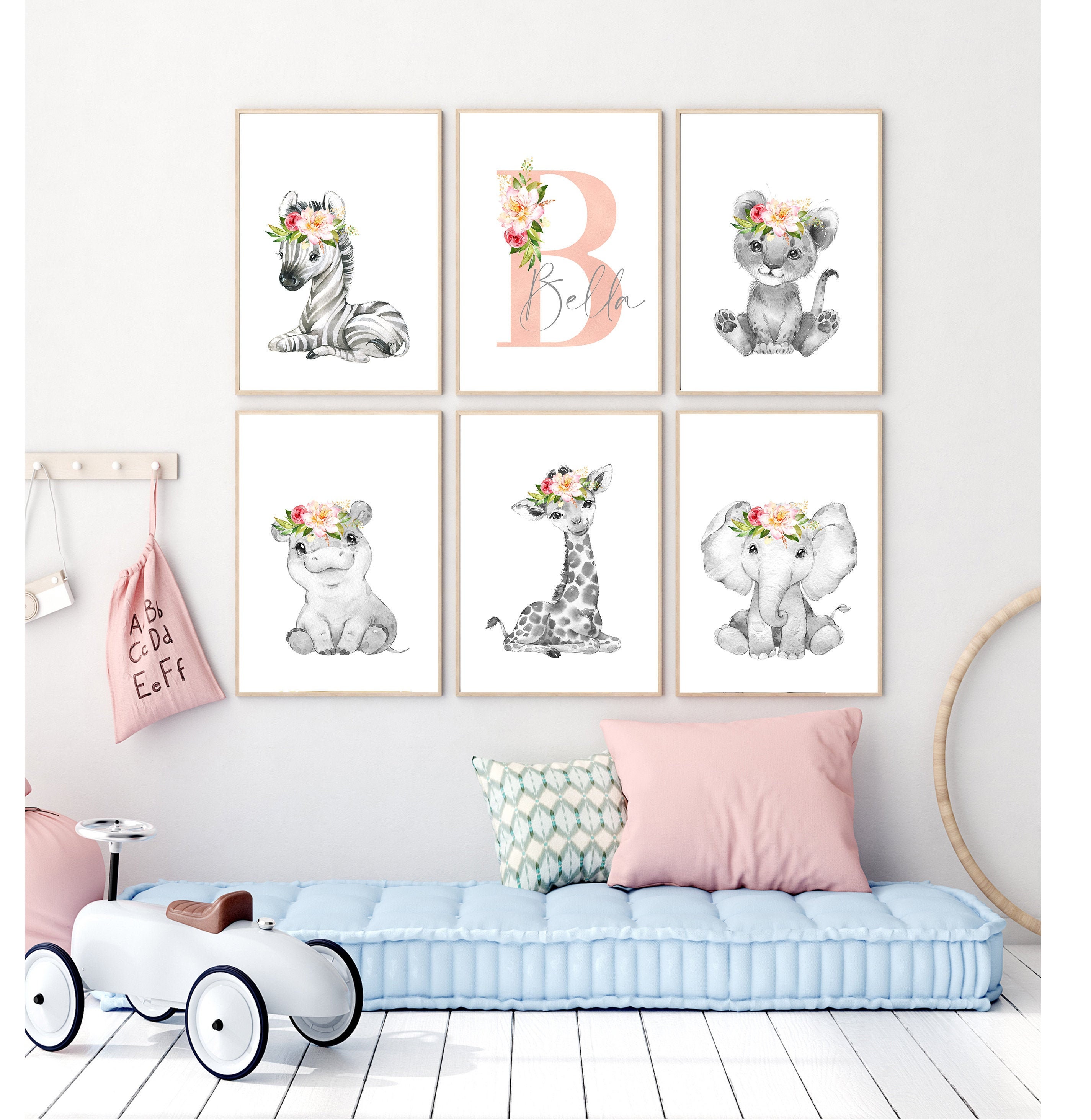 Set of 6 Nursery Baby Animal Prints Nursery Print Safari Etsy
