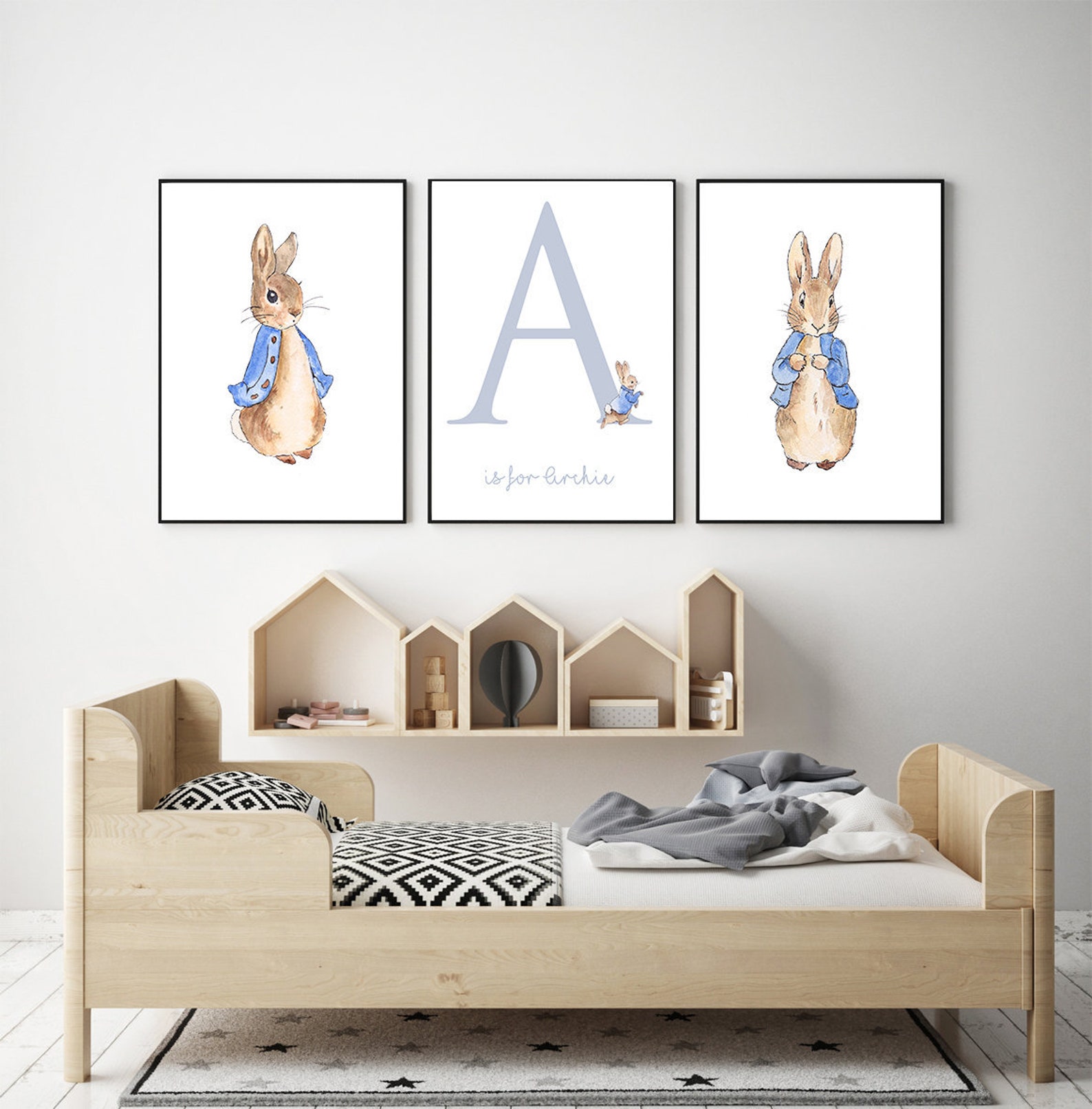 Peter Rabbit Nursery Prints Boys Nursery Decor Nursery Wall Etsy