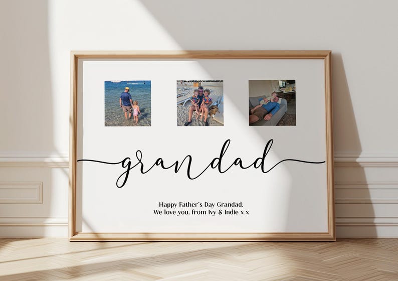Personalized Father's Day Photo Print, Custom Dad Gift image 3
