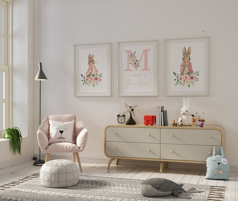 Peter Rabbit Nursery Prints Baby Girl Nursery Decor Nursery Etsy UK