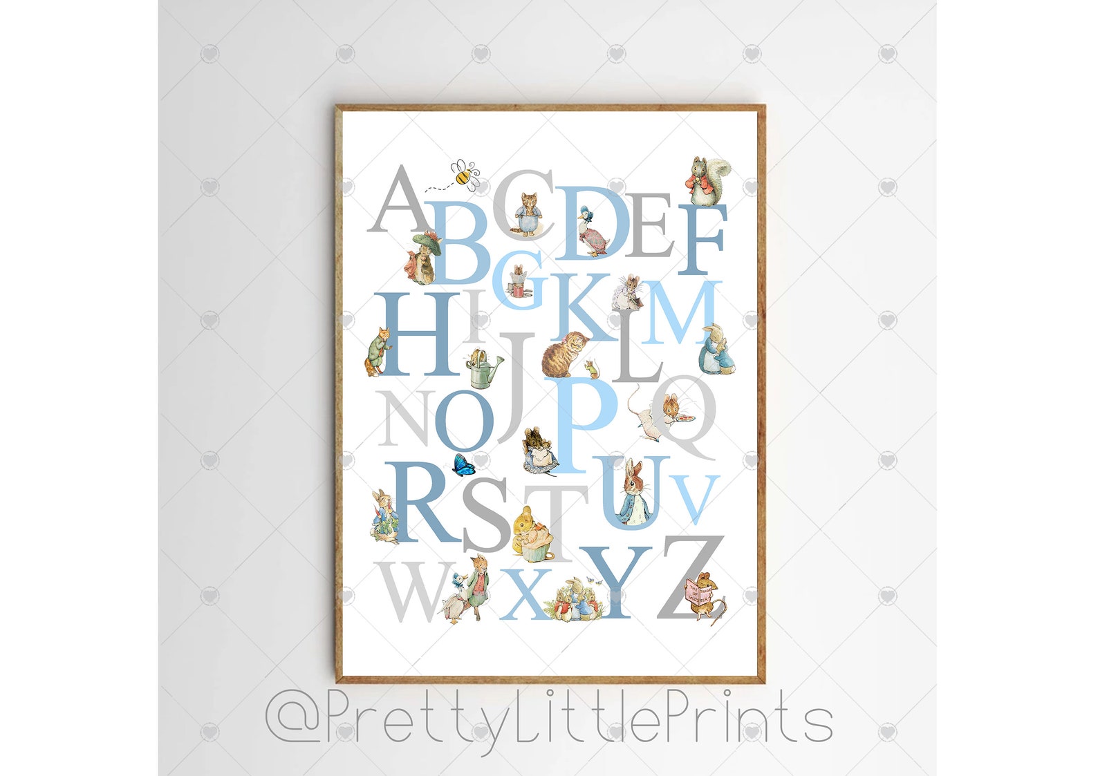 peter rabbit alphabet print a4 etsy