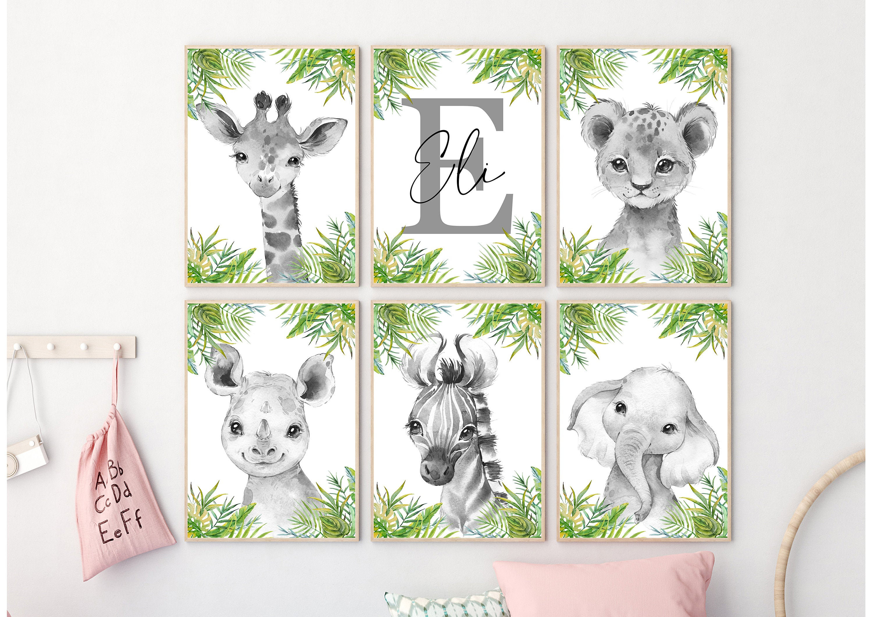 Safari Baby Animal Prints Nursery Art Nursery Decor Safari Etsy