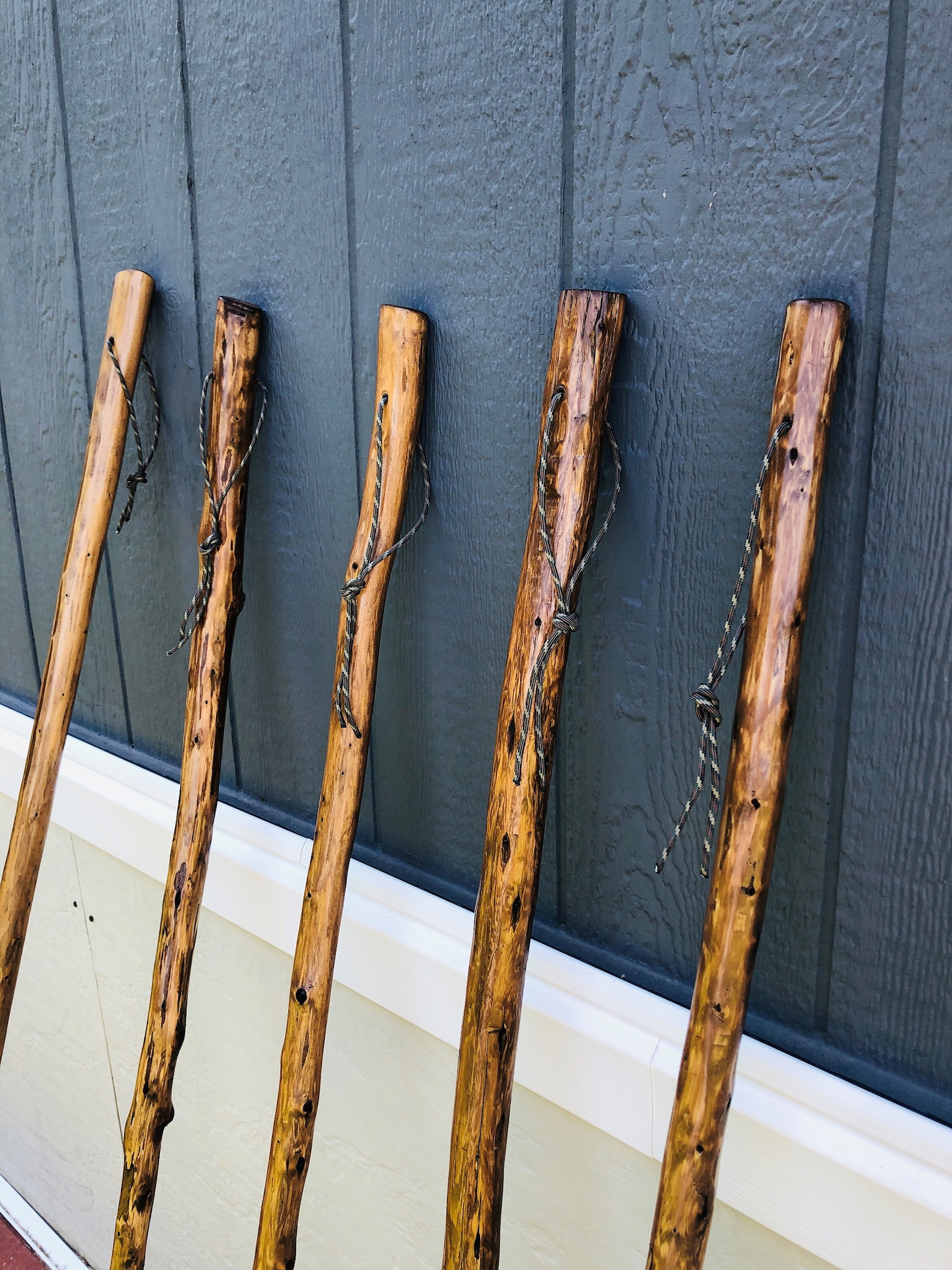 Cedar Walking Stick Hiking Staff Wood Cane stained and sealed Etsy
