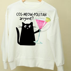 Cat Cosmeowpolitan Cosmopolitan Cocktail Drinking PNG digital design, sublimation file t-shirt