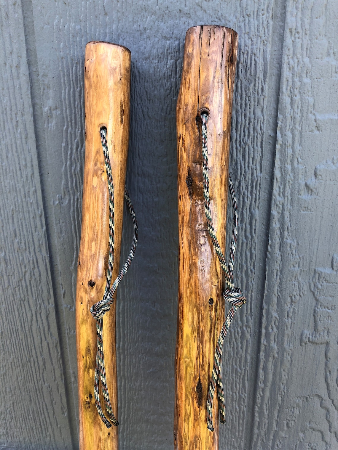 Cedar Walking Stick Hiking Staff Wood Cane stained and sealed Etsy