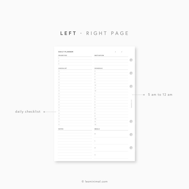 A5 Daily Planner Printable Daily to Do List Template Daily | Etsy