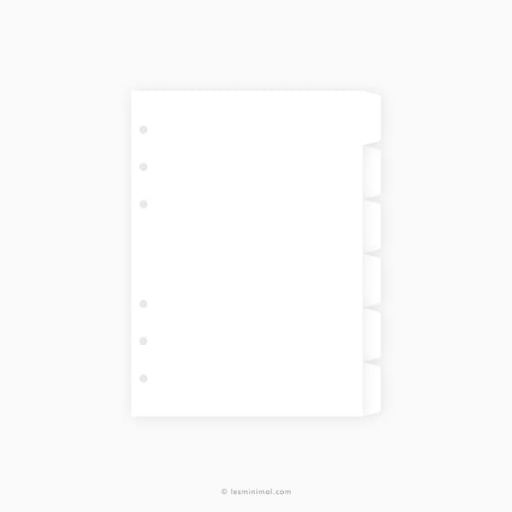 Ciieeo A6 Binder Dividers 6 Sheets Plastic Plastic Index Dividers With Tabs 6 Hole Page Dividers Tab Dividers For Notebook Classifieds Journal Diary Planner Notepad Organizer Insert - View #2