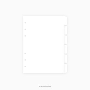 A5 Editable Dividers Template for Planners, Printable DIY Divider Tabs ...
