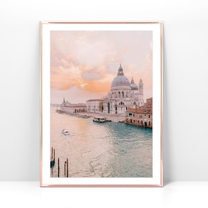 Printable pastel photo of Venice , Italy digital art print, Mediterranean photo, Instant Download