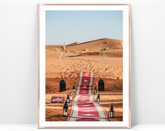 Printable desert camp photo, boho digital print, Moroccan desert print, Instant Download
