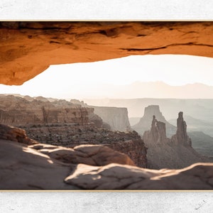 Download printable Photo Mesa Arch Canyonlands National Park Utah, Southwestern decor, American landscape print, Neutral wall art